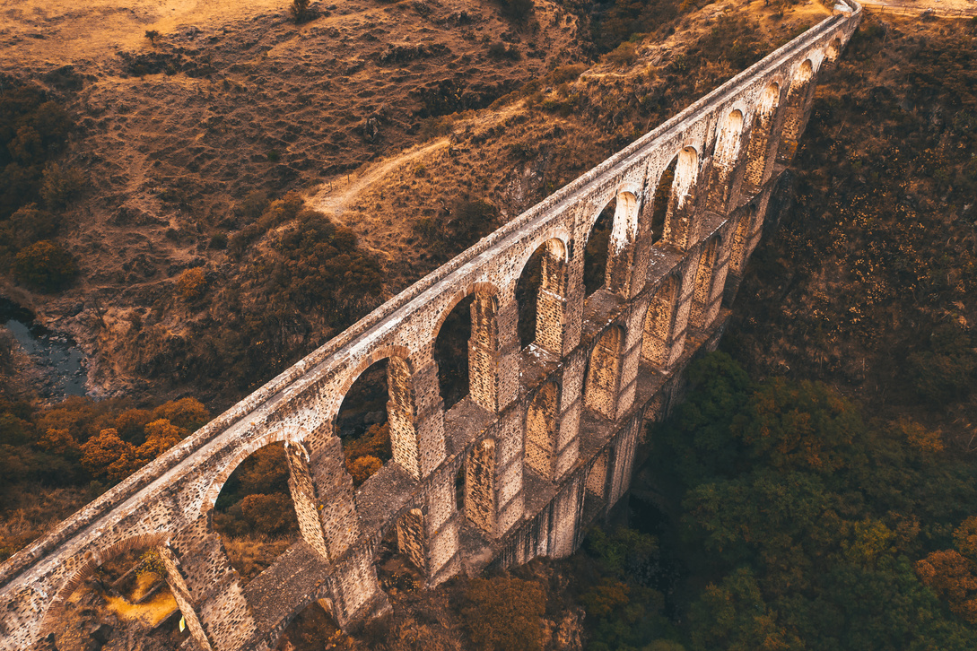 Brown Concrete Bridge on Brown Mountain